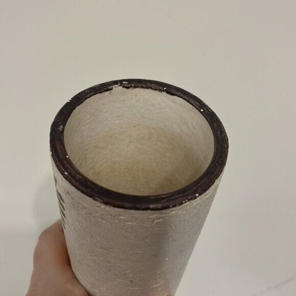 MCM Bitossi Rosenthal Netter Textured Italian Pottery 6" Vase Wildflower Design - Picture 3 of 6